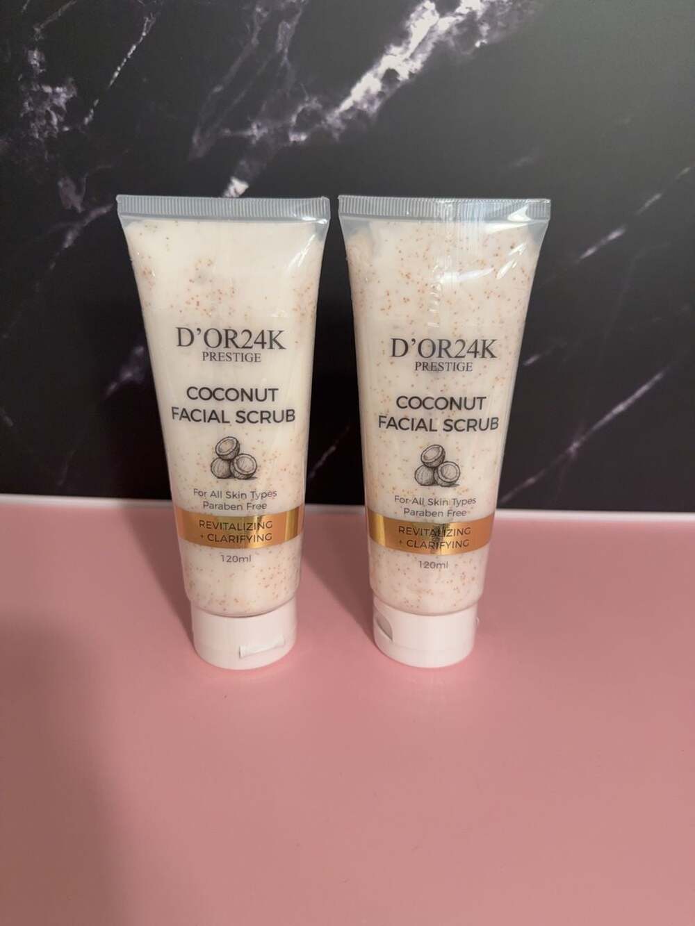 Set of 2 Prestige Coconut Facial Scrub 120ml